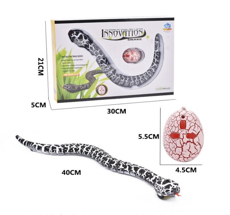 Realistic Animal Rc Snake Toy With Egg-shaped Infrared Controller Remote Control Snake Remote Control Toy