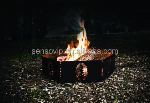 Fire Ring Heavy-duty Metal Bonfire Ring For Outdoor Campfire Camping Living Wilderness,Portable Wood Burning Fire Pit