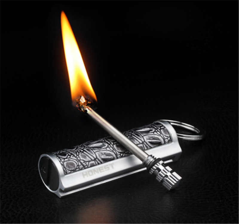 Free Fire Metal Retro Match Lighter Kerosene Oil Flame Lighter Creative Men's Gift Can Be Refueled Lighter