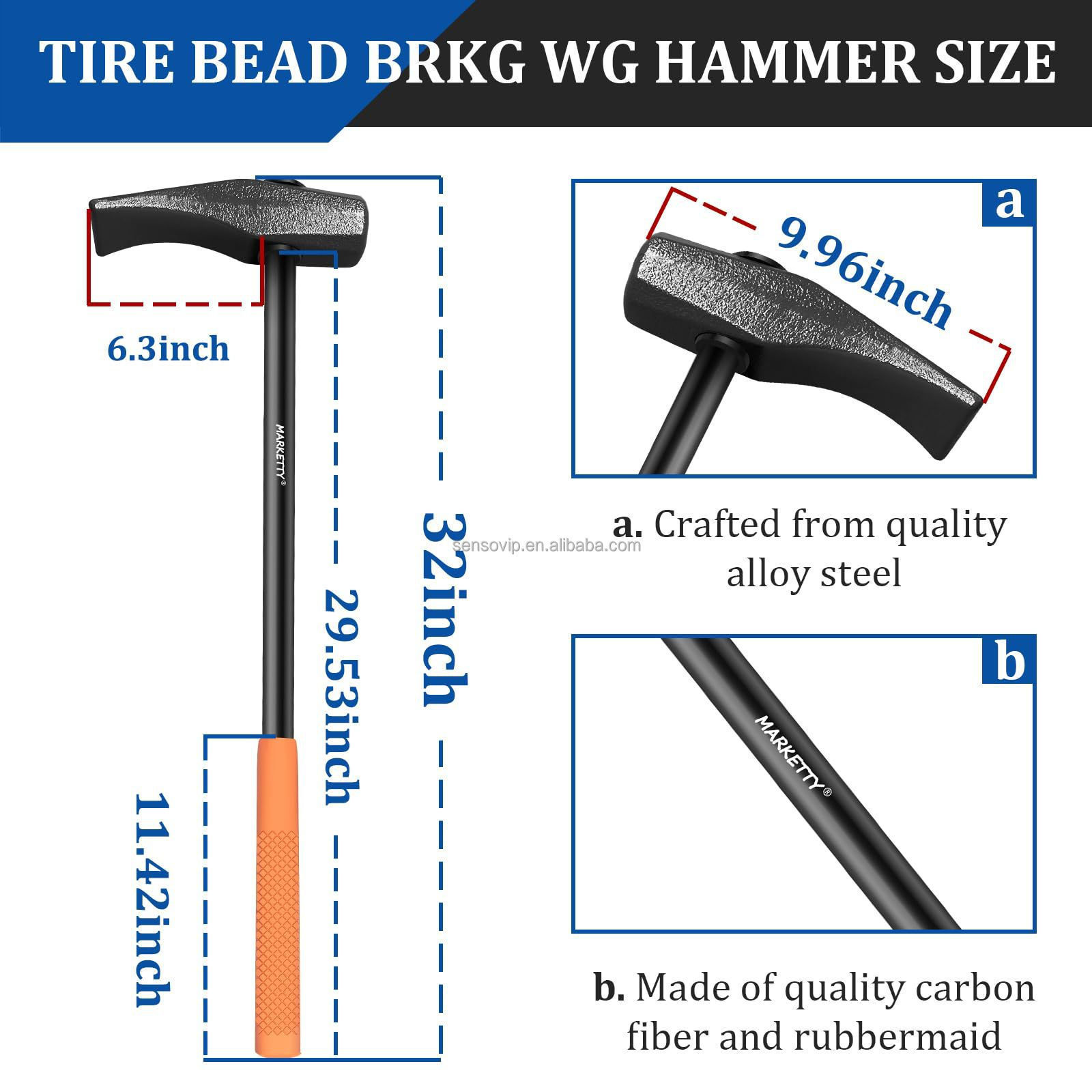 Semi Tire Changing Tools Tire Bead Breaker 35429 Bead Brkg Wg For Truck Tires Duck Bill Bead Breaking Hammer