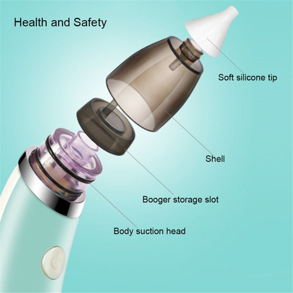 Custom wholesale Electric Suction Sucker machine Ear Vacuum Light baby nasal aspirator electric nose cleaner