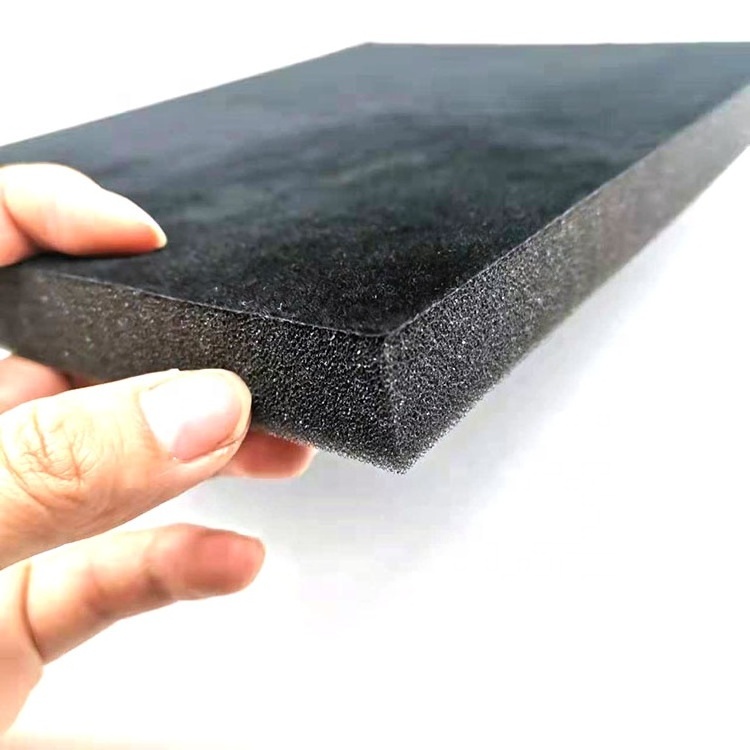 Black sponge with white velvet foam insert for jewelry box