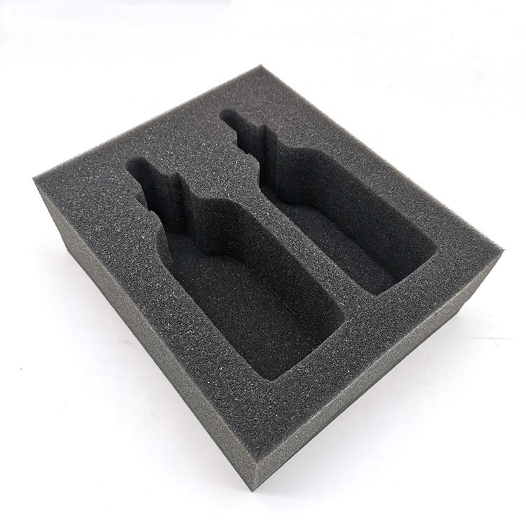 Custom Foam Die Out Shape Black Foam Packing insert Cutting Foam Packaging for Glass Eye Droppers for Essential Oils