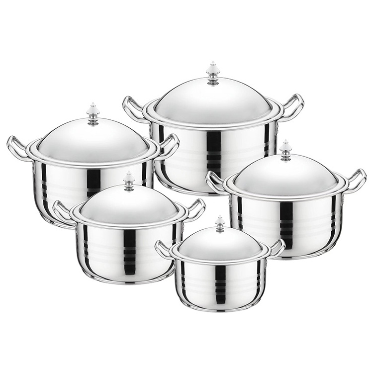 Luxury  cookware set  6 pcs steamer cookware stainless steel