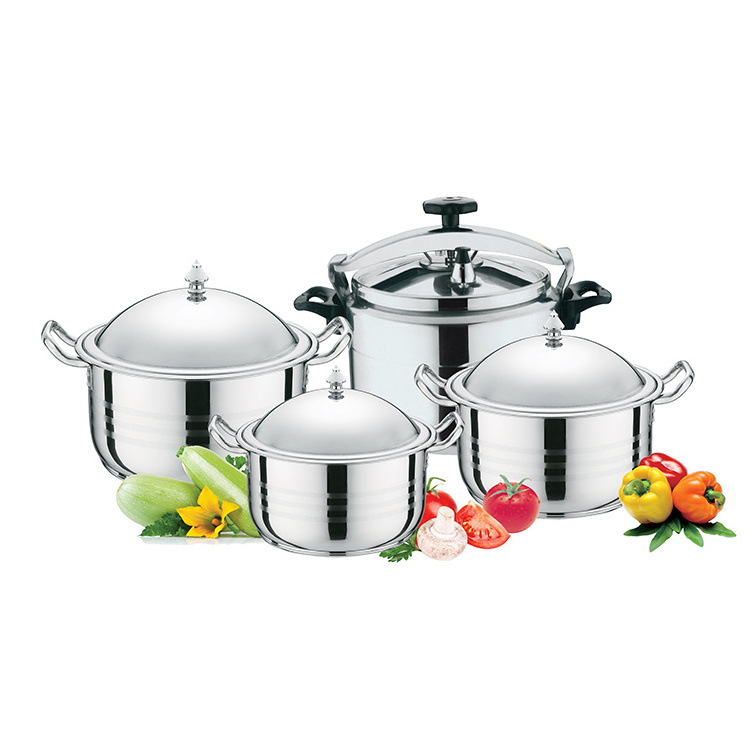 Luxury  cookware set  6 pcs steamer cookware stainless steel