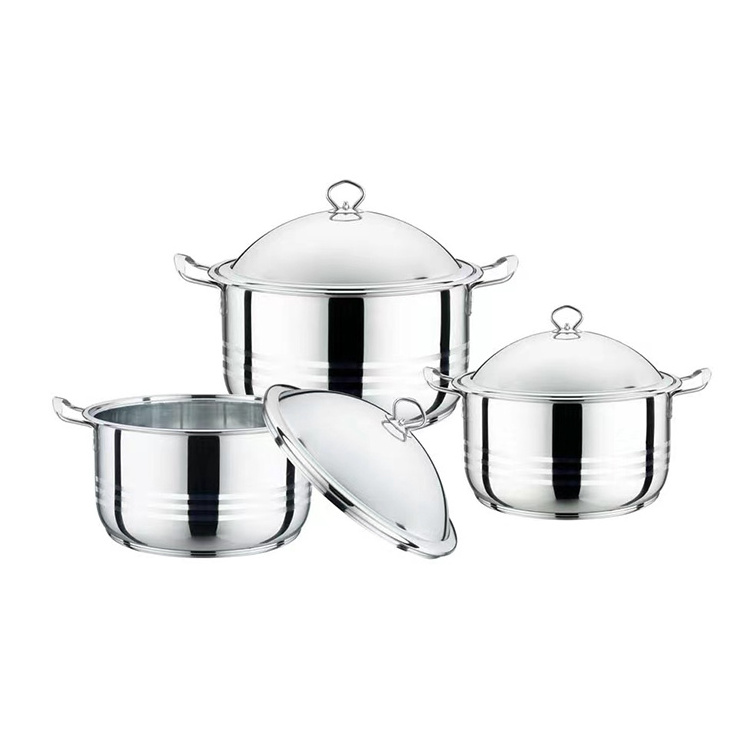 Luxury  cookware set  6 pcs steamer cookware stainless steel