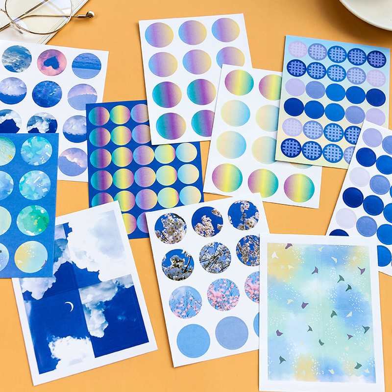 New Dot Basic Stickers Creative Galaxy Landscape Handbook Diary Material DIY Decorative Stickers