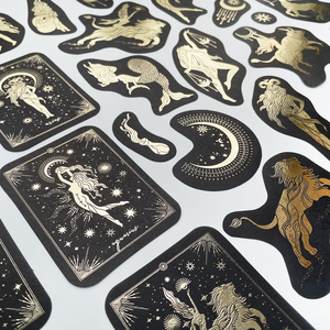 Creative bronzing constellation hand account sticker girl sticker art decoration sticker package material hand account DIY stick