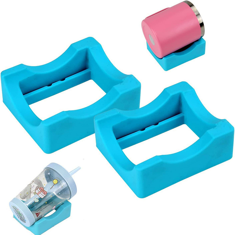 Small silica gel cup holder silicone glass frame joy accessories tool with Built-in Slot Felt Edge Bottle Holder