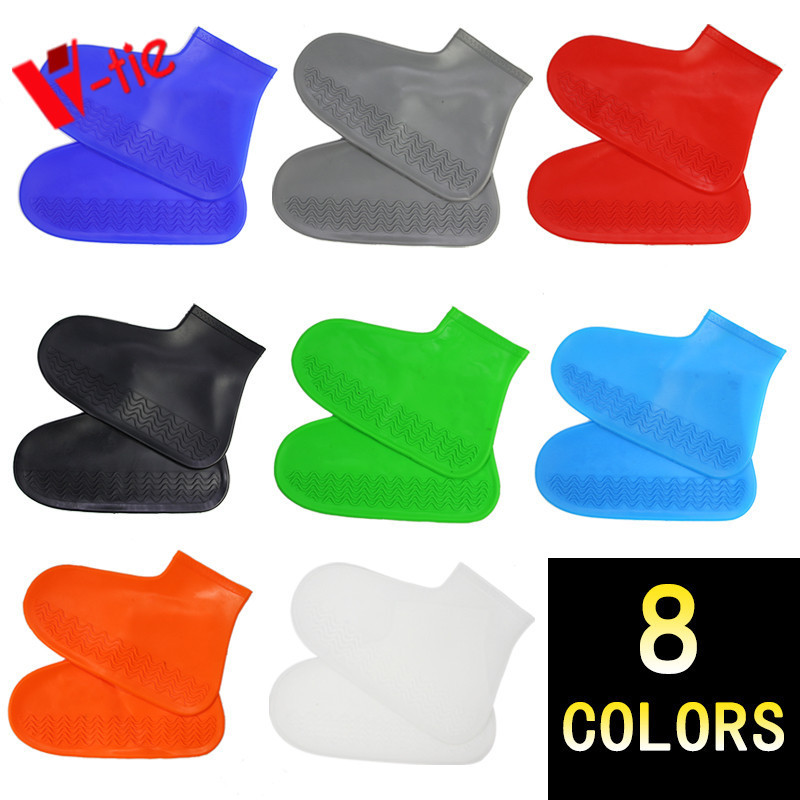 Silicone plastic rain shoe covers reusable safety shoes cover for shoes rain cover waterproof