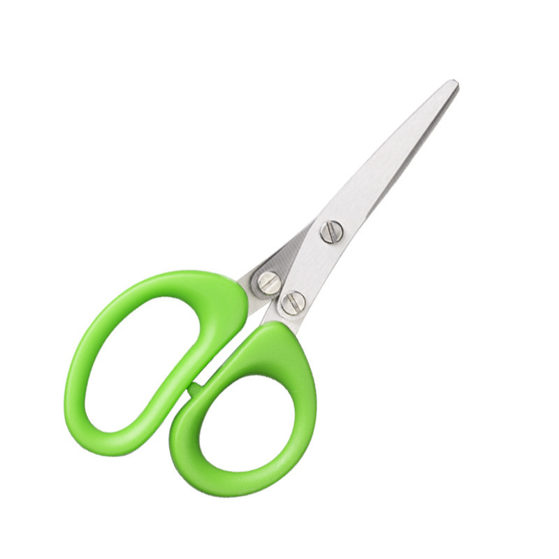 Household Vegetable Scallion Scissors 5 Layers Shredded Paper Scissors Stainless Steel Multipurpose Kitchen Scissors