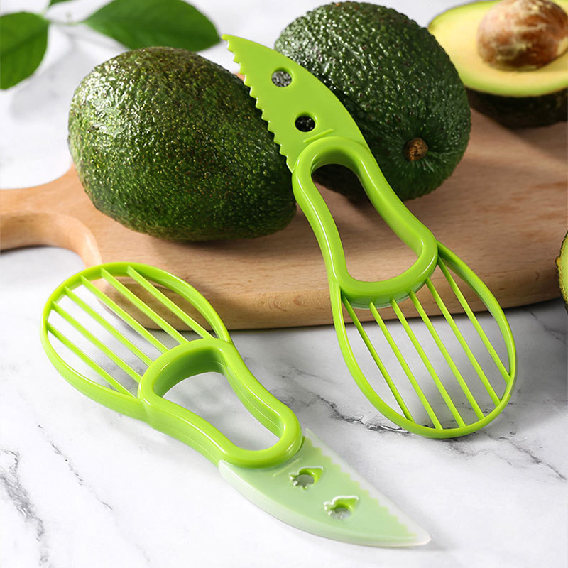 Kitchen Accessories Fruit Tools Avocado Cutter Peeler  Convenience Pitter Tool 3 in 1 Avocado Slicer