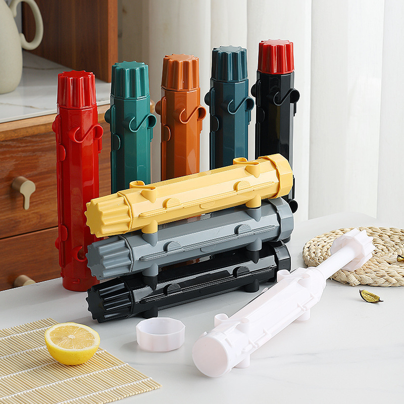 2023 New Product Rice Round Rocket Mold Hand Made Manual Push Tool Colored Plastic PP Sushi Maker for Rolling