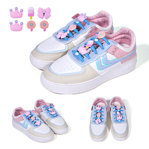 New style PVC shoelace buckle soft rubber shoe buckle silicon shoes lace tag buckle set decorative accessories for adult kids