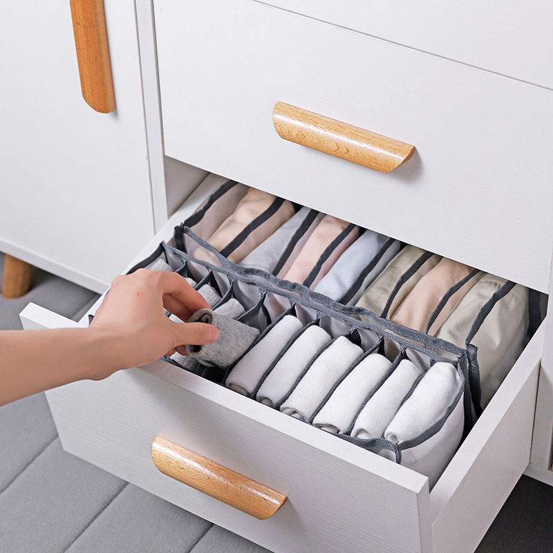 Hot Selling Household Foldable Set non-woven cloth Underwear Divider Storage Box wardrobe clothes organizer for Bedroom