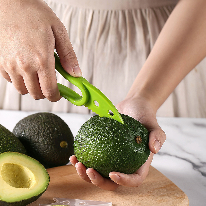 Kitchen Accessories Fruit Tools Avocado Cutter Peeler  Convenience Pitter Tool 3 in 1 Avocado Slicer