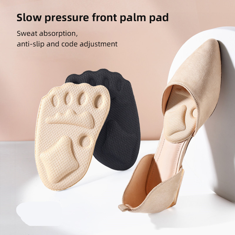 High Heel Shoes Front Forefoot Metatarsal Pads Ball of Foot Cushion Anti-Slip Soft High Elastic Foam Forefoot Pads for Women