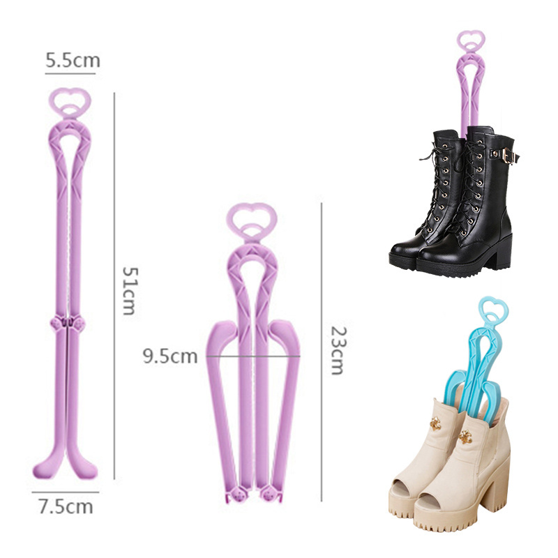 Women Boot Rack with Two Sides Clip Plastics High Top Boot Shaper Stretcher Shoes Hanger shoe holder Organizer Storage