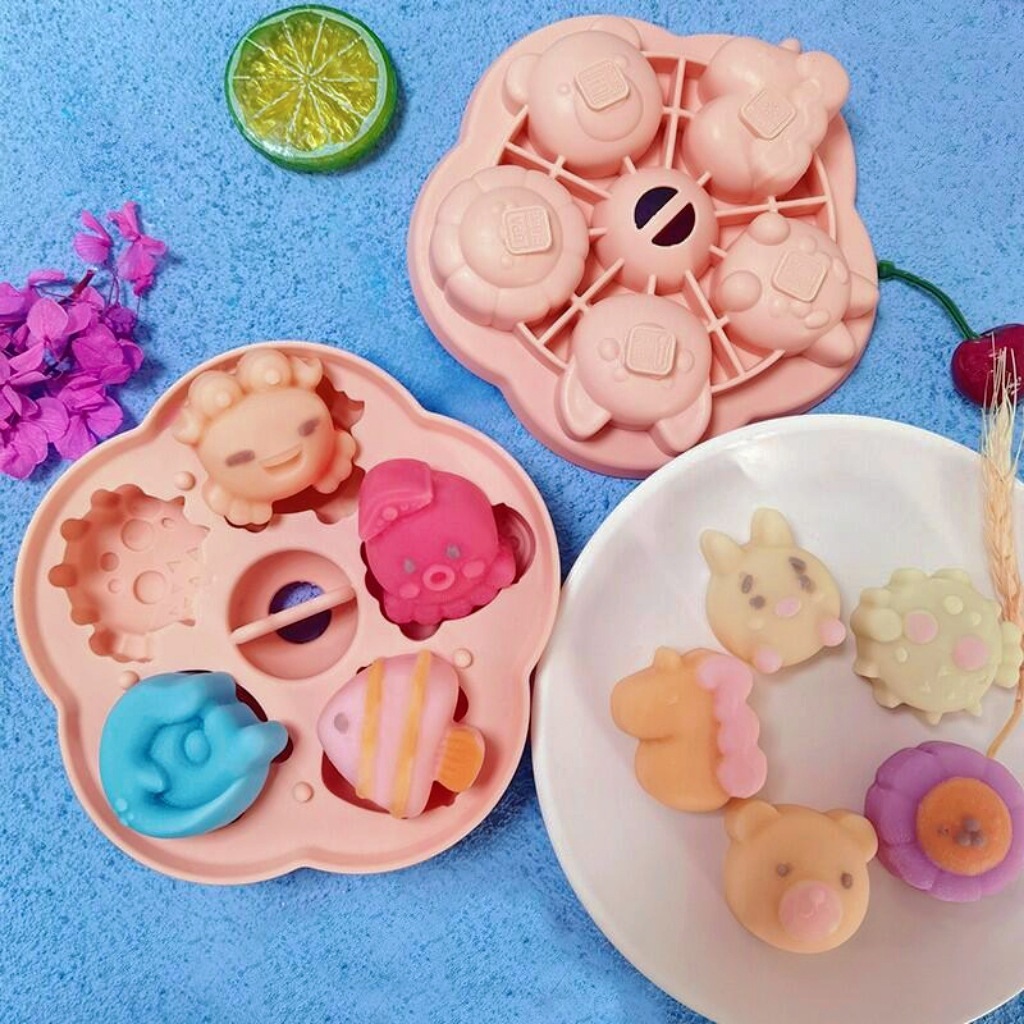 Baby Food Rice Pudding Cute Cake Silicon Mold Pet Biscuit Cake Jelly Silicone Cake Molds Silicone 3D Complementary food Mould