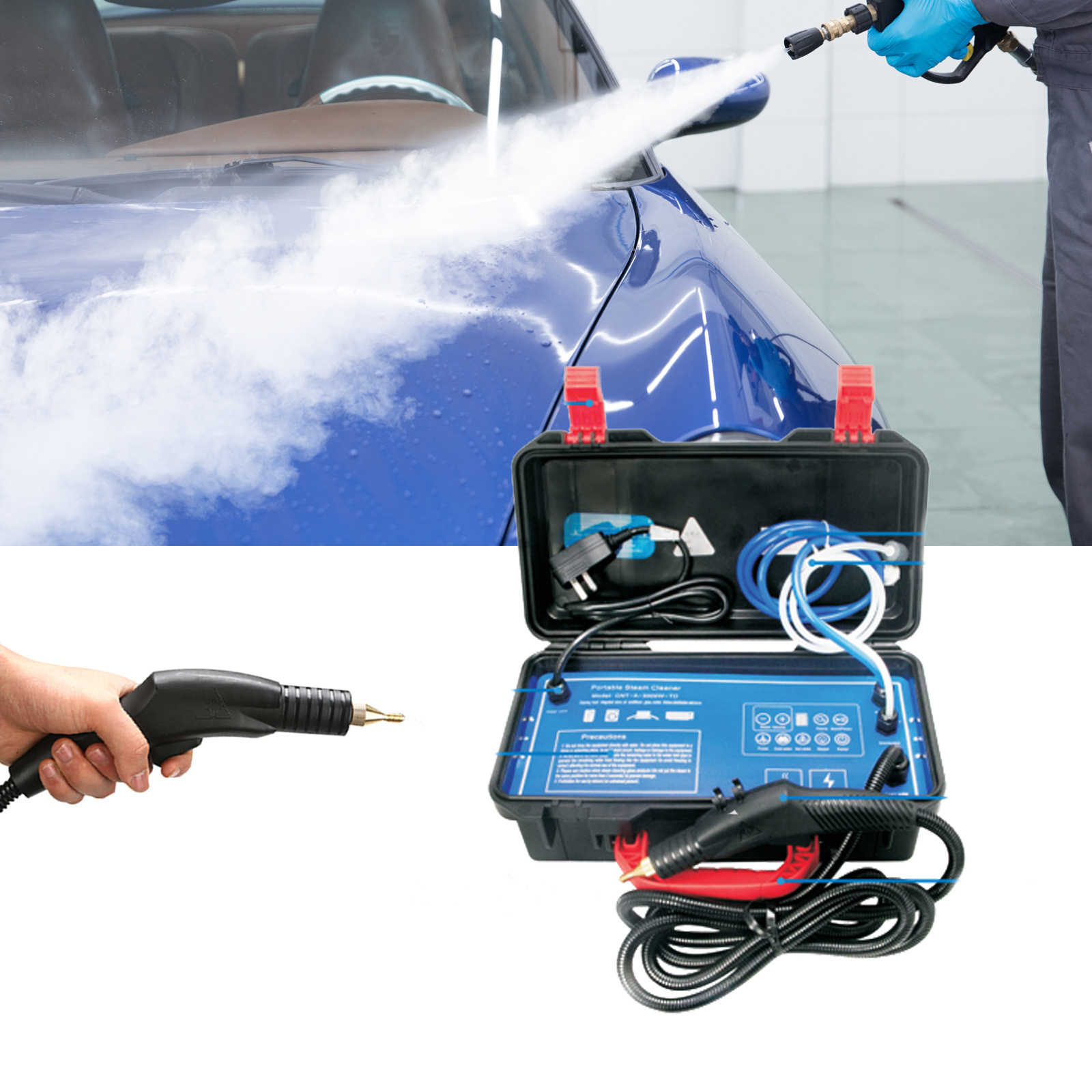 Mobile optima dry / wet 3000w steamer auto car wash price portable pressure steam cleaner