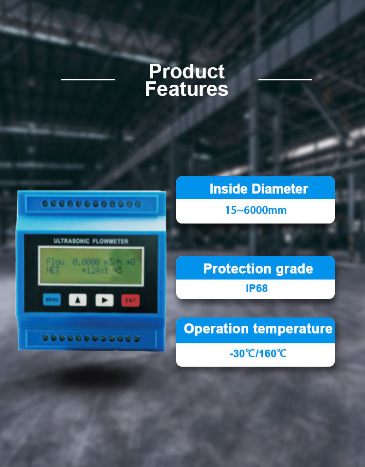 FMU820 OEM Accuracy Ultrasonic Water Liquid Flow meter Clamp On Ultrasonic Flowmeter Modular Ultrasonic Water Gauge heat meter