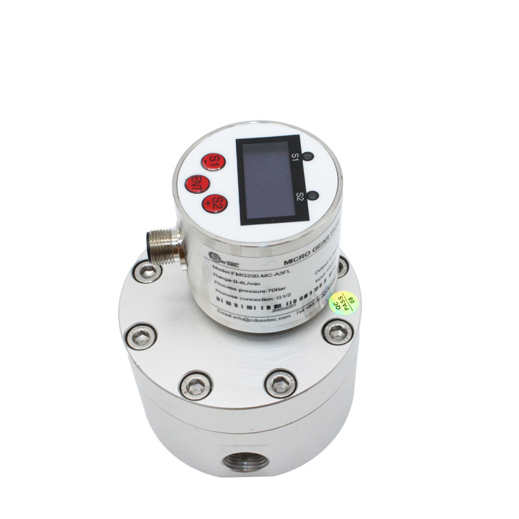 FMG210 SenTec Rotary Gear Flow Divider Electronic Oval Gear Flow Meter 4-20ma Output Positive Displacement Flow Meter