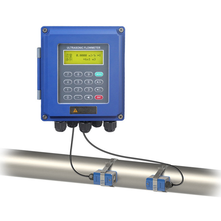 FMU833 Ultrasonic clamp-on flow meter water flowmeter flow rate sensor cheap ultrasonic flow meter