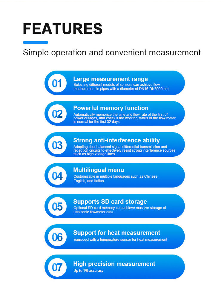 FMU820 OEM Accuracy Ultrasonic Water Liquid Flow meter Clamp On Ultrasonic Flowmeter Modular Ultrasonic Water Gauge heat meter