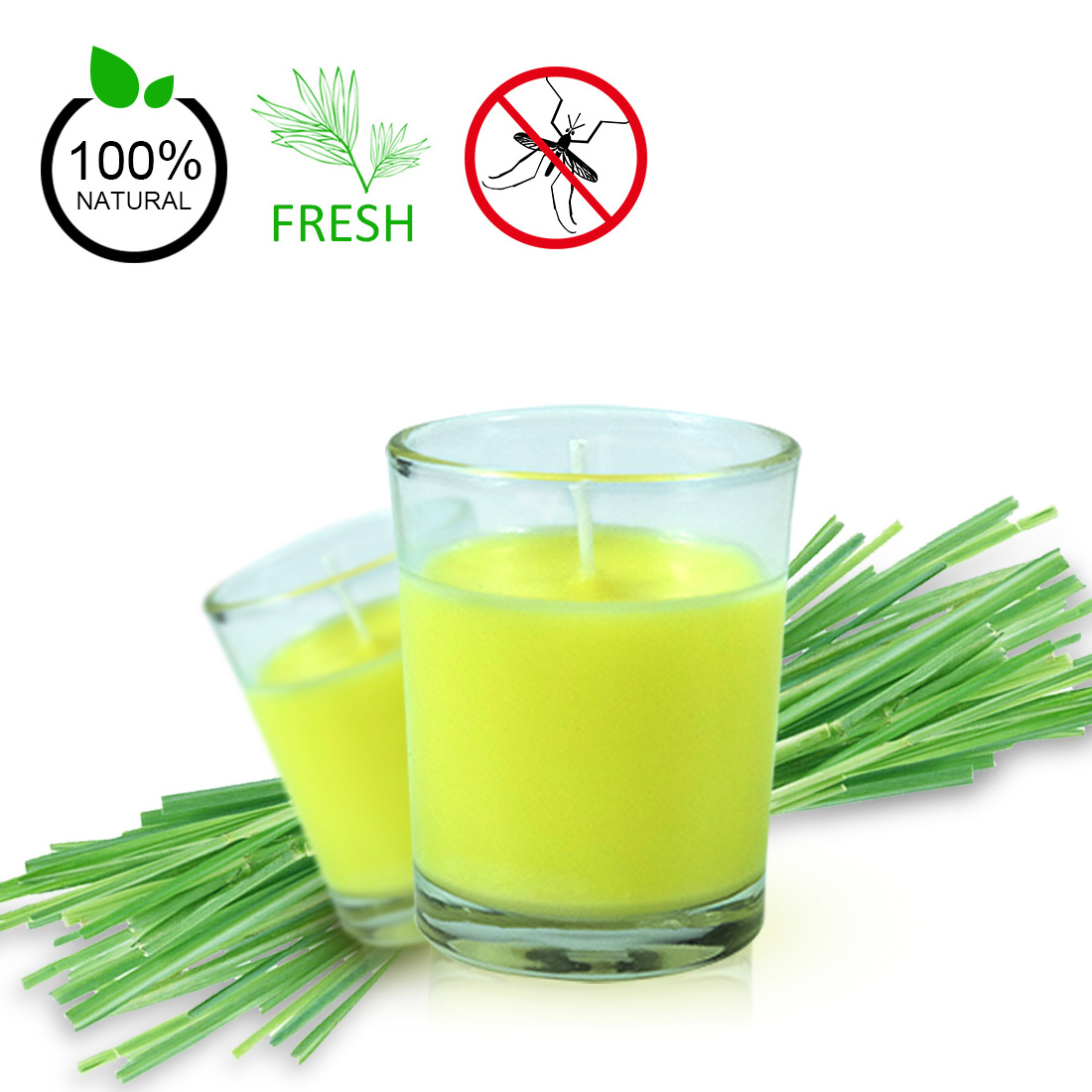 Wholesale Glass Mosquito repellent Citronella Candle Outdoor in Bulk