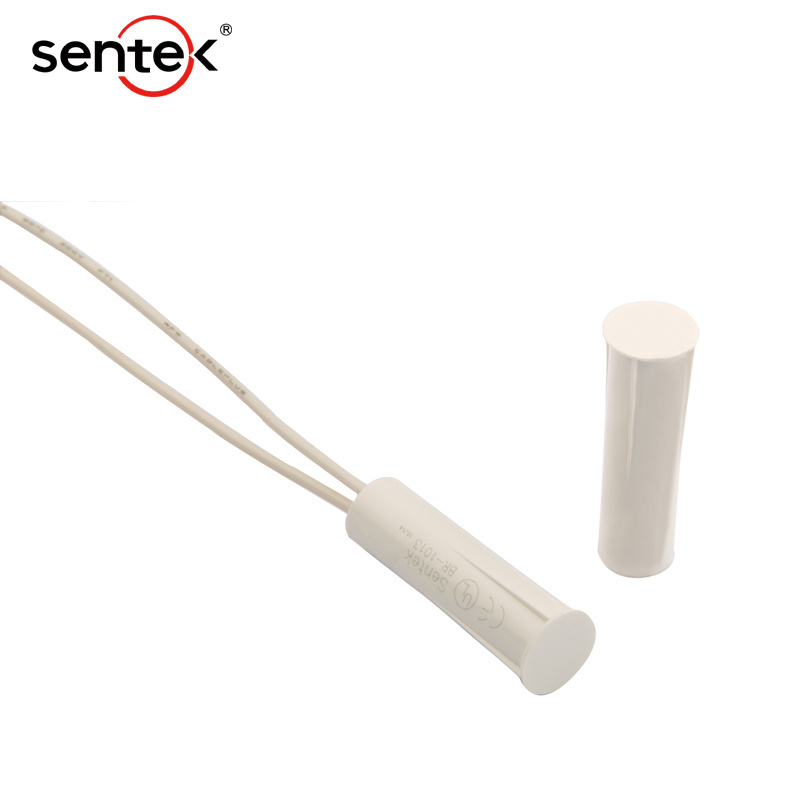 White Door Recessed Magnetic Contacts Security Reed Switch