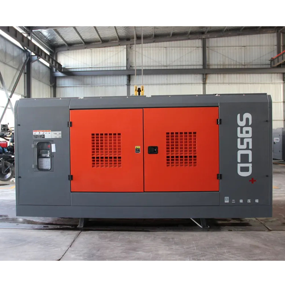 ZEGA S95D 95T 24 bar 30 m3/min Skid Mounted Diesel Deep Water Well Drilling Air Compressor