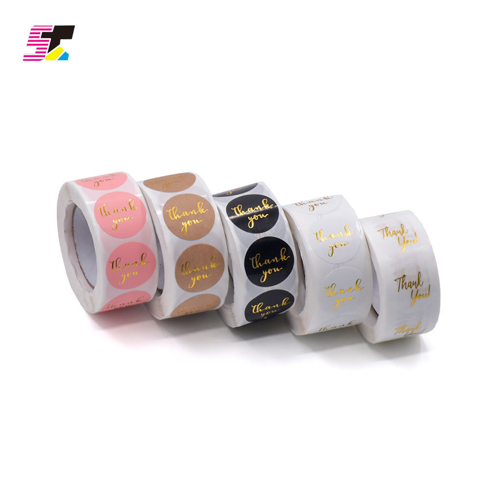 Personalized product private custom round stickers self adhesive waterproof sticker label printing logo sticker roll