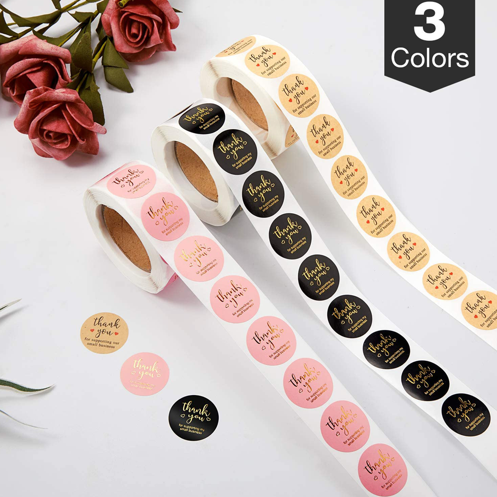 Personalized product private custom round stickers self adhesive waterproof sticker label printing logo sticker roll