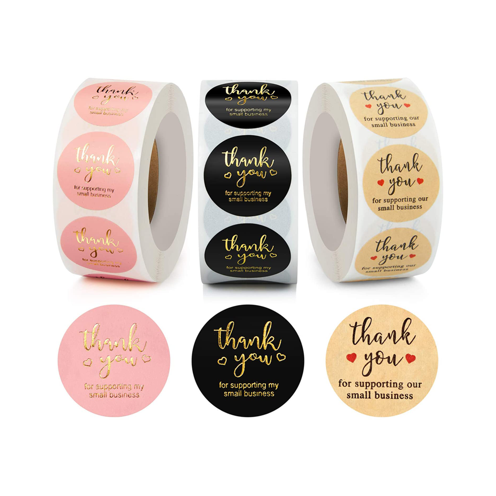 Personalized product private custom round stickers self adhesive waterproof sticker label printing logo sticker roll