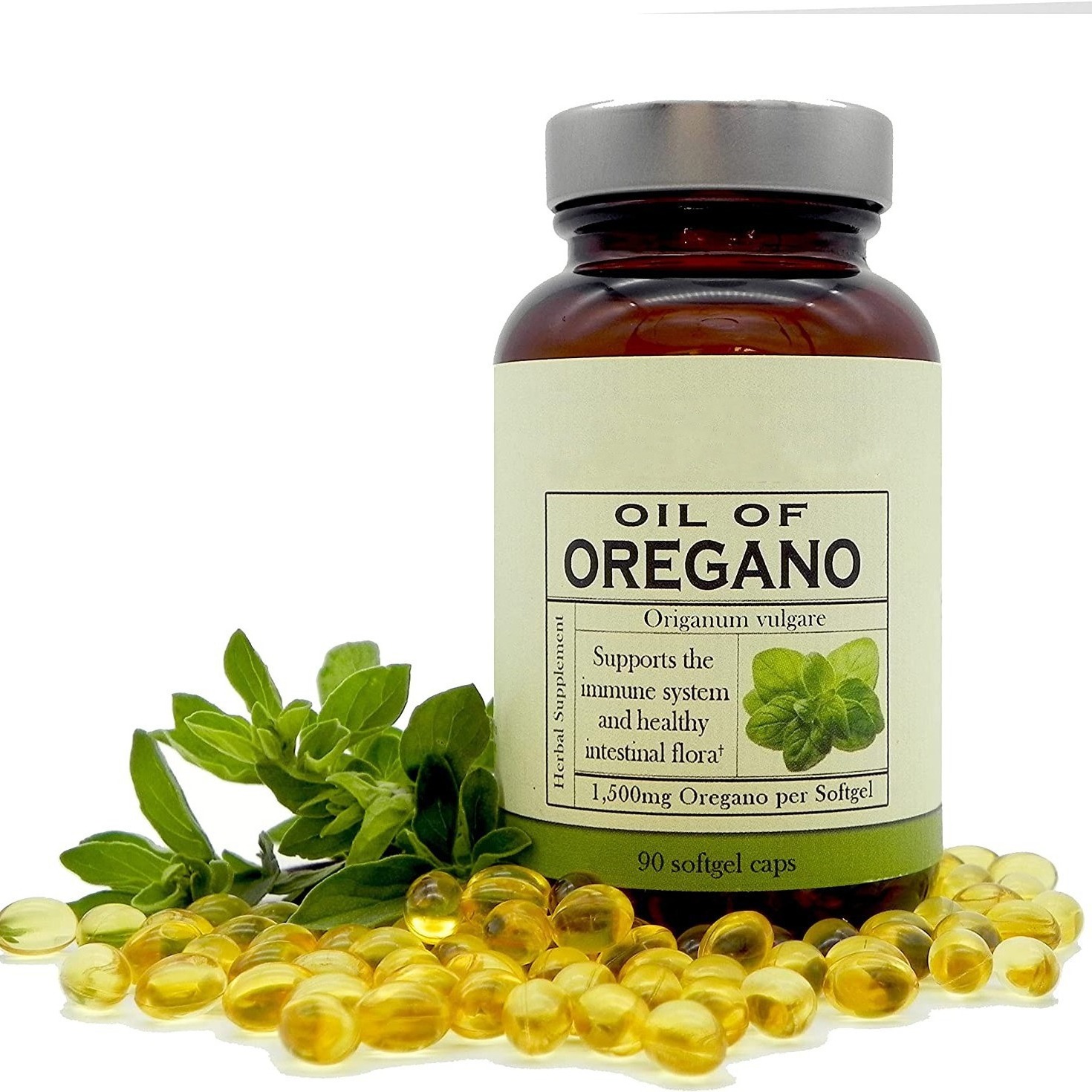 Pure Oregano Oil Carvacrol Softgel Capsules 1500mg Oregano per Softge Oregano Oil Softgel Capsules