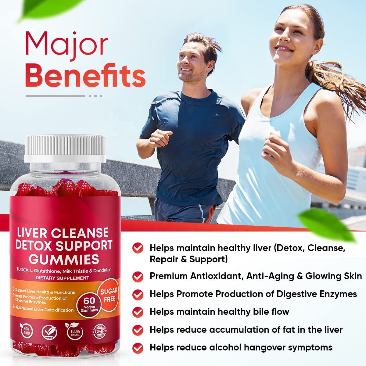 OEM Milk thistle gummy liver cleanse repair increase immune system supplement liver Detox Milk thistle gummies