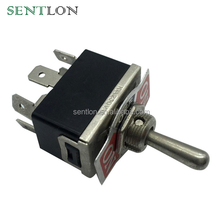 Factory Price 6 Pin 3 Position Momentary On/Always Off/Momentary On Toggle Switch 125V 15A