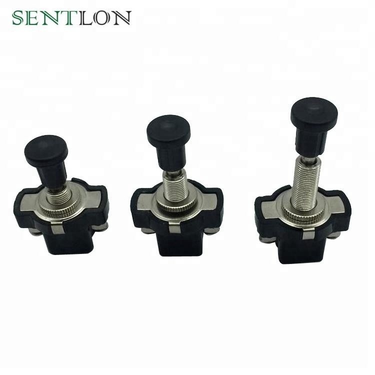 Factory price SPST 2Pins Universal Car Push Pull Switch with 2 screw terminals ASW-05