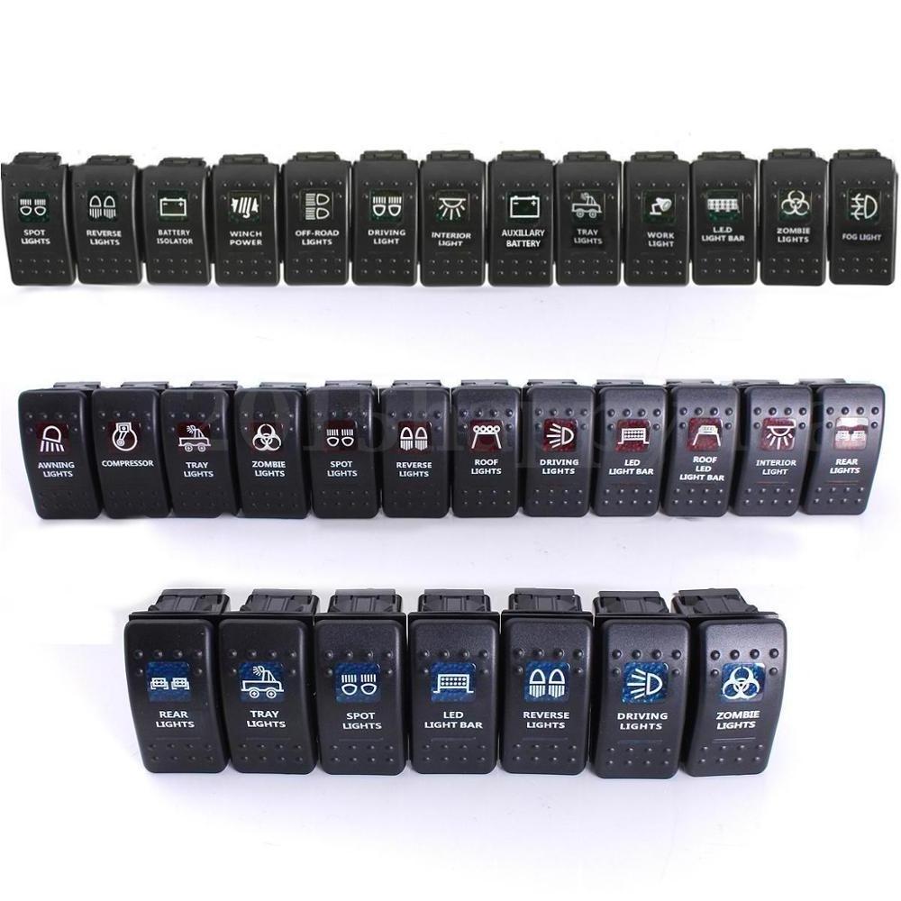 Multifunction Switch Panel Kit with 6pcs on-off Blue LED rocker switch,  Digital Voltmeter ,4.2A Dual USB Charger