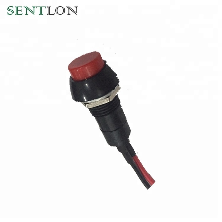 Factory Supply1A 250VAC Red Small Momentary Led Mini Brass Push Button Switch