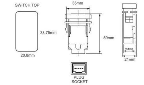 DC 12V Push button LED Light Switch  with Connector Wire Kit for Toyota (many patterns are available )