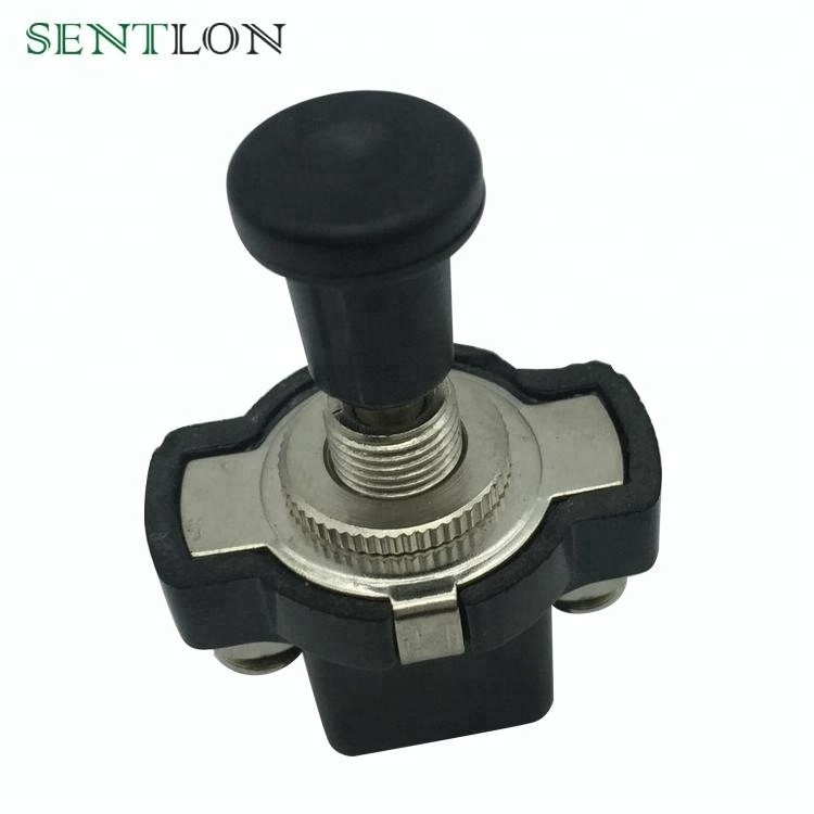 Factory price SPST 2Pins Universal Car Push Pull Switch with 2 screw terminals ASW-05