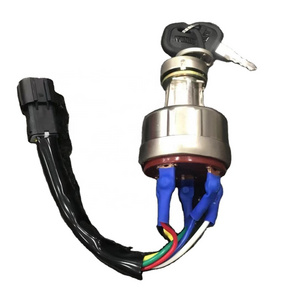 Excavator Ignition Switch with wire fits for Hyundai  R60 150 215 225 305 335-7-9 Sany SY55 65 75 135 215 235-8-9 OE#21N4-10400