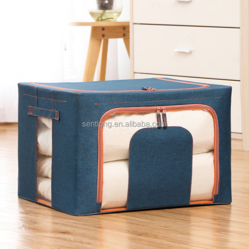 Quilt OEM China Wholesale Storage Box Stackable Used Foldable Fabric Storage Box,Clothes Organization