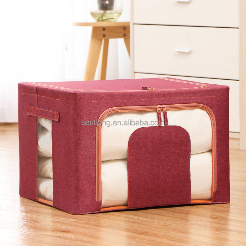 Quilt OEM China Wholesale Storage Box Stackable Used Foldable Fabric Storage Box,Clothes Organization