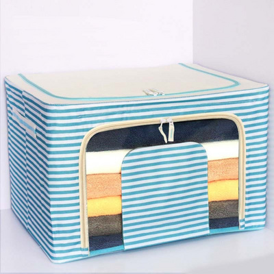 Oxford Cloth Clothes Quilt Storage Bag Duvet Blankets Storage Closet Organizer For Wardrobe Stackable Storage Box Drawer