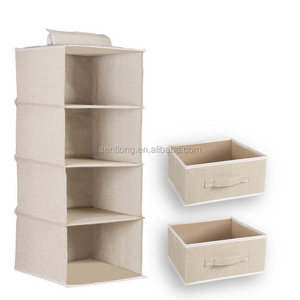 Cotton and Linen Storage Hanging Bag Box Storage Cabinet Series Organizer For Closet Wardrobe Clothes