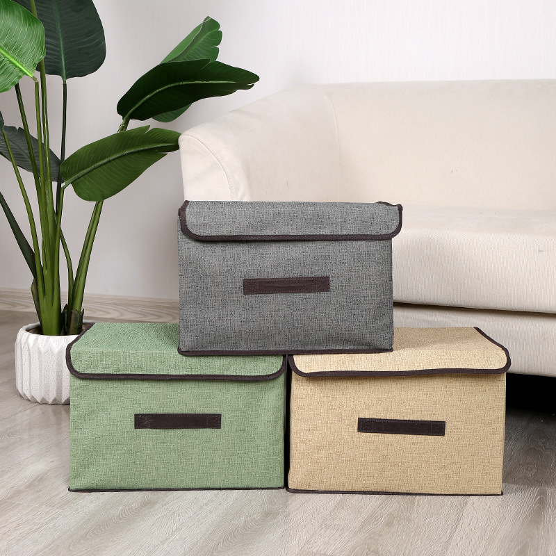 Wholesale Decorative Foldable Cubes Clothes Storage Box with Lids Nonwoven Fabric Clothing Customized Square organizer