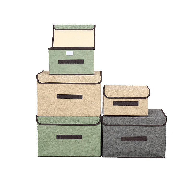 Wholesale Decorative Foldable Cubes Clothes Storage Box with Lids Nonwoven Fabric Clothing Customized Square organizer