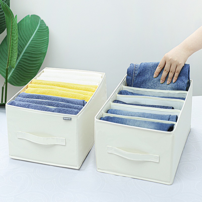 Closet Drawer Divider Organizer Stackable Jeans Clothes Shirt Pants Organizer Jeans Compartment Storage Coat Closet Organizer